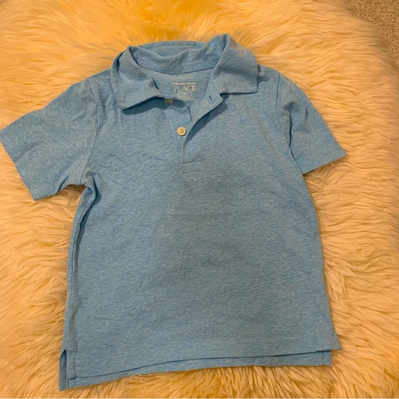 Toddler Polo Shirts 3T in White and Blue with Button Closure - Picture 7 of 11